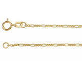 Springer's Collection Necklaces and Pendants 14k Yellow Gold Concave Figaro Chain 18"
