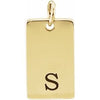 Springer's Collection Necklaces and Pendants 14K Yellow Gold Engravable Rectangular Pendant