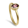 Springer's Collection Ring 14k Yellow Gold Pink Oval Sapphire Ring 6.5