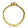 Springer's Collection Ring 14k Yellow Gold Pink Oval Sapphire Ring 6.5