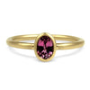 Springer's Collection Ring 14k Yellow Gold Pink Oval Sapphire Ring 6.5