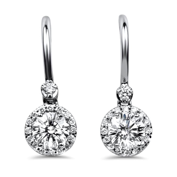 Springer's Collection Earring 18k White Gold Pair of CrissCut Diamond Earrings