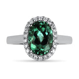 Springer's Collection Ring 18k White Gold Tourmaline and Diamond Ring 6.75