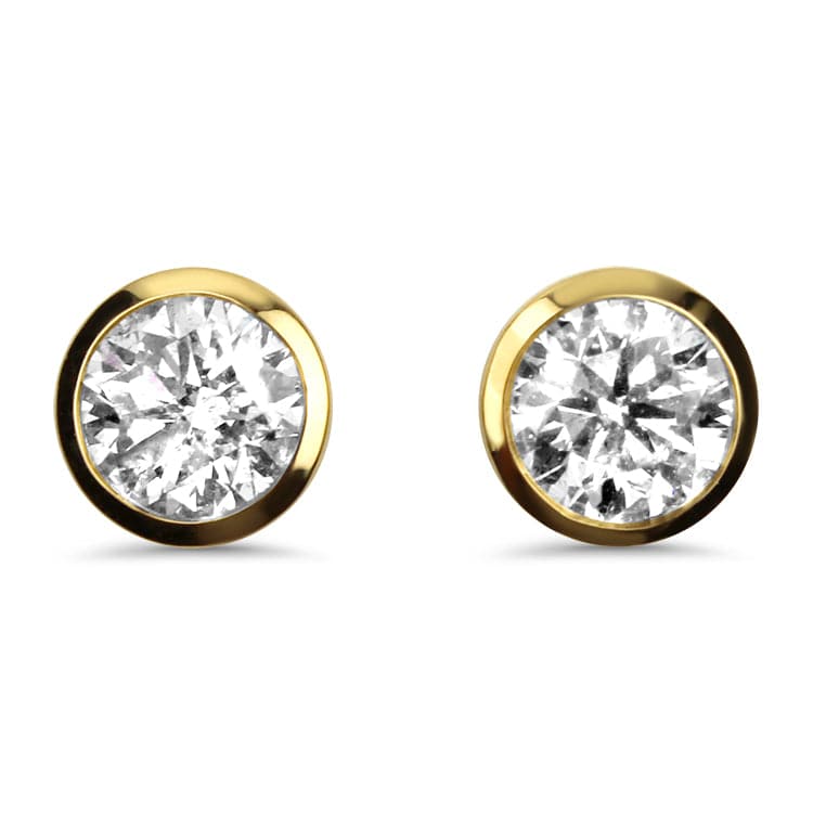 Springer's Collection Earring 18k Yellow Gold Diamond Stud Earrings