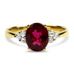 Springer's Collection Ring 18k Yellow Gold Tourmaline and Diamond Seven Stone Ring 6.25