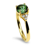 Springer's Collection Ring 18k Yellow Gold Tourmaline and Diamond Seven Stone Ring 6.25