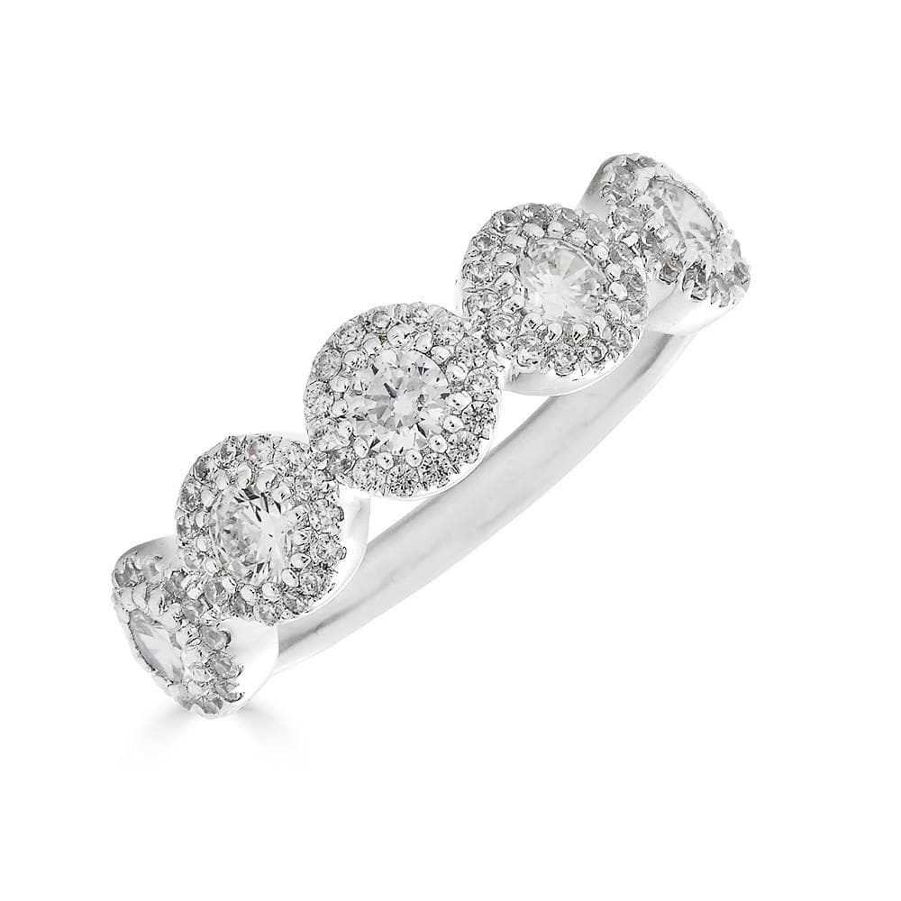 Springer's Collection Wedding Band Diamond Halo Band - White Gold 1.00ctw / 6.5