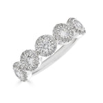 Springer's Collection Wedding Band Diamond Halo Band - White Gold 1.00ctw / 6.5