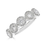 Springer's Collection Wedding Band Diamond Halo Band - White Gold 1.00ctw / 6.5