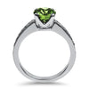 Springer's Collection Ring Platinum Green Tourmaline and Diamond Ring 6.5