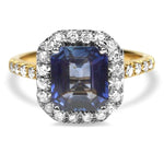 Springer's Collection Ring Platinum & Rose Gold Sapphire and Diamond Ring 6.5