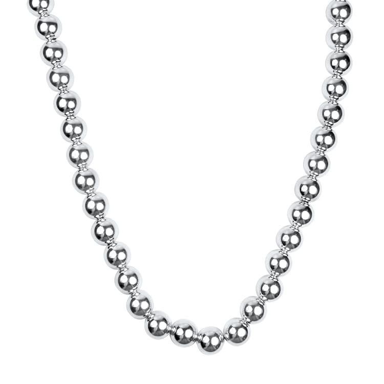 PAGE Estate Bracelet Sterling Silver 6mm Bead Bracelet
