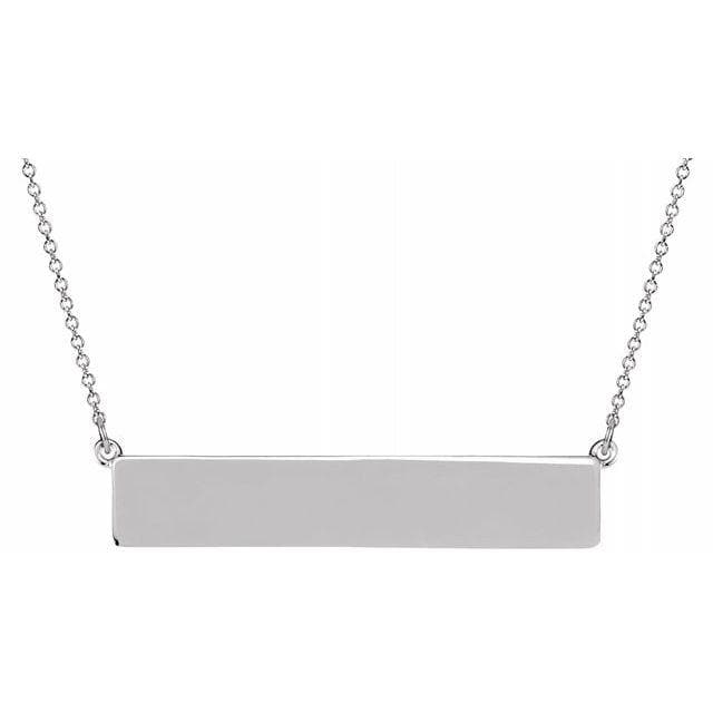 Springer's Collection Necklaces and Pendants Sterling Silver Personalized Bar Necklace