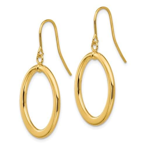 Springer's Collection Earring Tapered Flat Oval Dangle Earrings