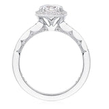 Tacori Engagement Engagement Ring 14 White Gold Round With Cushion Halo Engagement Setting 7.5MM / 6.5