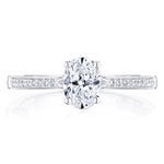 Tacori Engagement Engagement Ring 14k White Gold Oval Solitaire Coastal Crescent Engagement Setting 8x6mm / 6.5
