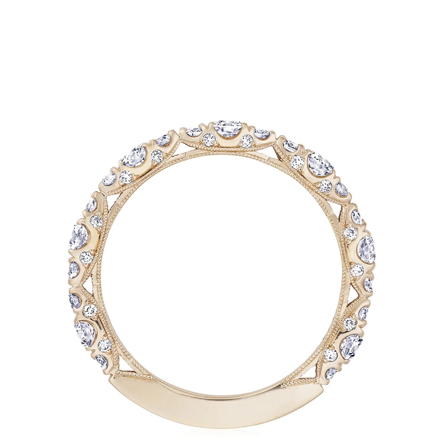 Tacori Engagement Wedding Band 18k Rose Gold Marquise Shaped Band 6.5
