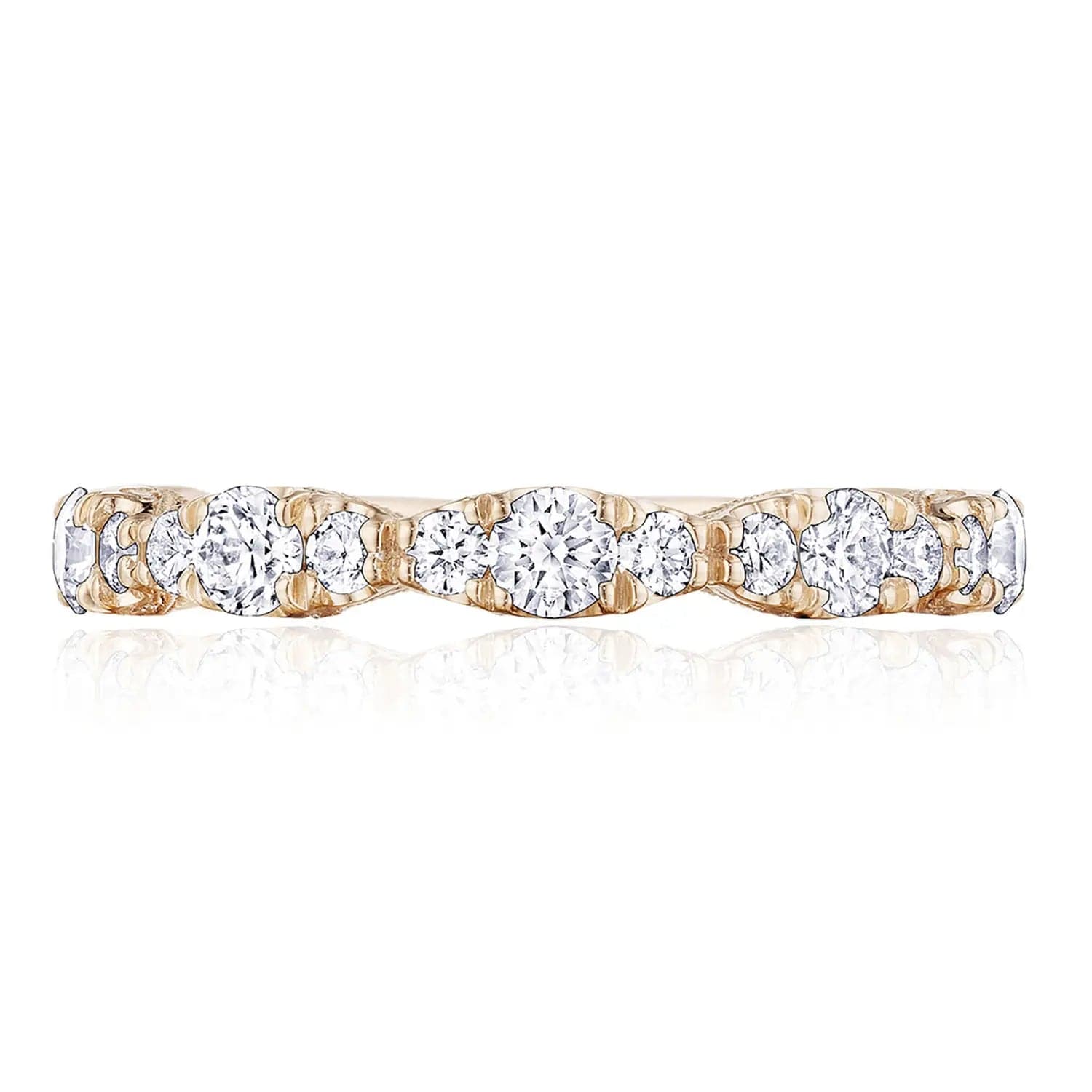 Tacori Engagement Wedding Band 18k Rose Gold Marquise Shaped Band 6.5