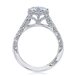 Tacori Engagement Engagement Ring 18k White Gold Round Bloom Halo Engagement Setting 8.0mm / 6.5