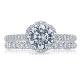 Tacori Engagement Engagement Ring 18k White Gold Round Bloom Halo Engagement Setting 8.0mm / 6.5