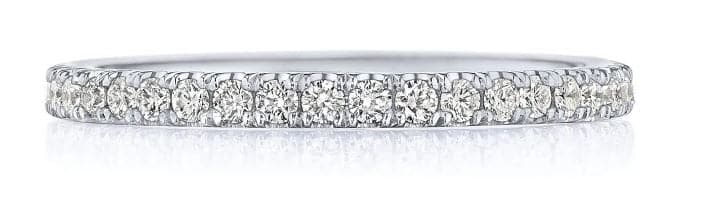 Tacori Engagement Wedding Band 18k White Gold Tacori 3/4 Diamond Band 6.5