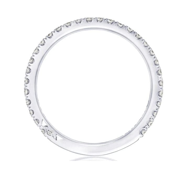 Tacori Engagement Wedding Band 18k White Gold Tacori 3/4 Diamond Band 6.5