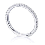 Tacori Engagement Wedding Band 18k White Gold Tacori 3/4 Diamond Band 6.5