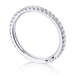 Tacori Engagement Wedding Band 18k White Gold Tacori 3/4 Diamond Band 6.5