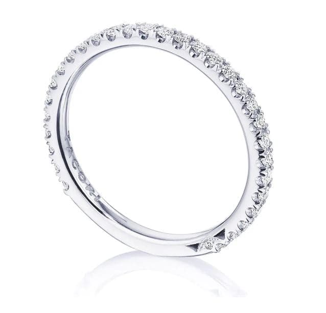 Tacori Engagement Wedding Band 18k White Gold Tacori 3/4 Diamond Band 6.5