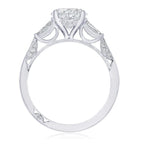 Tacori Engagement Engagement Ring 18k White Gold Tacori 3-Stone Mounting 7.0mm / 6.5