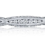 Tacori Engagement Wedding Band 18K White Gold Tacori Classic Crescent Band 6.5