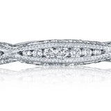 Tacori Engagement Wedding Band 18K White Gold Tacori Classic Crescent Band 6.5
