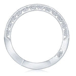 Tacori Engagement Wedding Band 18K White Gold Tacori Classic Crescent Band 6.5