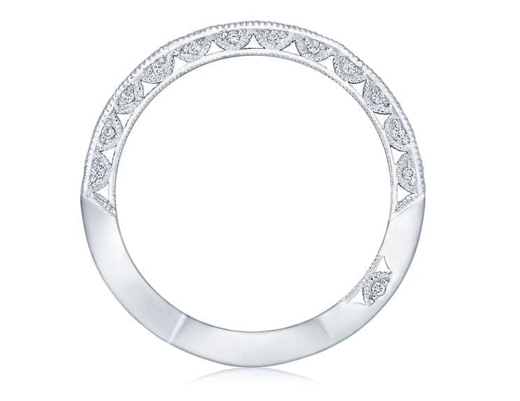 Tacori Engagement Wedding Band 18K White Gold Tacori Classic Crescent Band 6.5