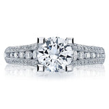 Tacori Engagement Engagement Ring 18k White Gold Tacori Classic Crescent Solitaire Engagement Setting 8.5mm / 6.5
