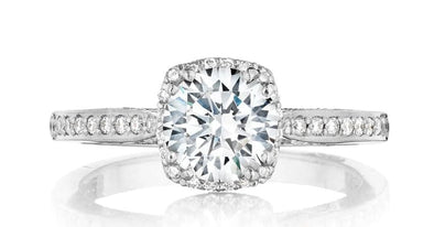 Tacori Engagement Engagement Ring 18k White Gold Tacori Dantela Solitaire Mounting 5mm / 6.5
