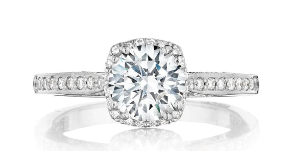 Tacori Engagement Engagement Ring 18k White Gold Tacori Dantela Solitaire Mounting 5mm / 6.5