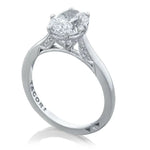 Tacori Engagement Engagement Ring 18k White Gold Tacori Oval  Engagement Setting 8x6mm / 6.5