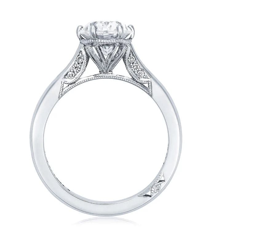 Tacori Engagement Engagement Ring 18k White Gold Tacori Oval  Engagement Setting 8x6mm / 6.5