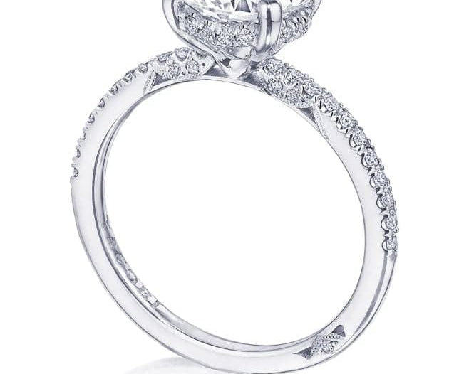 Tacori Engagement Engagement Ring 18k White Gold Tacori Solitaire Mounting 7.5mm / 6.5