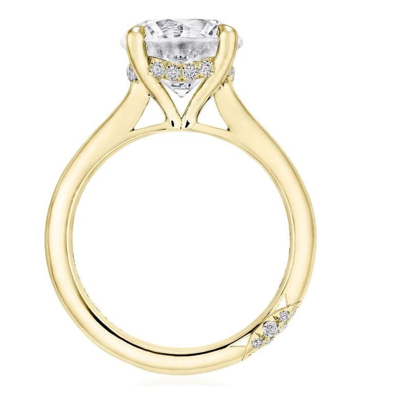 Tacori Engagement Engagement Ring 18k Yellow Gold Round Solitaire Setting 8.5mm / 6.5