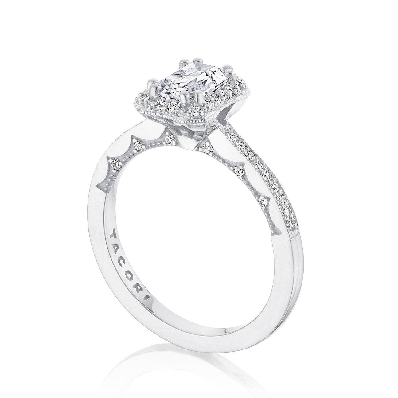 Tacori Engagement Engagement Ring Coastal Crescent Halo Engagement Setting 7x5mm / 6.5