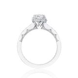 Tacori Engagement Engagement Ring Coastal Crescent Halo Engagement Setting 7x5mm / 6.5