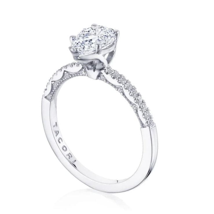 Tacori Engagement Engagement Ring Coastal Crescent Solitaire Engagement Setting 9x6mm / 6.5