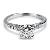 Tacori Engagement Engagement Ring Estate Simply Tacori White Gold .74ct Ideal Cut Diamond Solitaire Ring 5.0