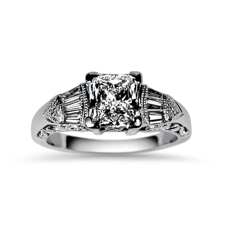 Tacori Engagement Engagement Ring Estate Tacori Platinum Princess-Cut 1.33cts Diamond Ring 6.5