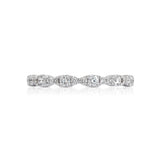 Tacori Engagement Wedding Band Petite Crescent Diamond Eternity Band 6.5