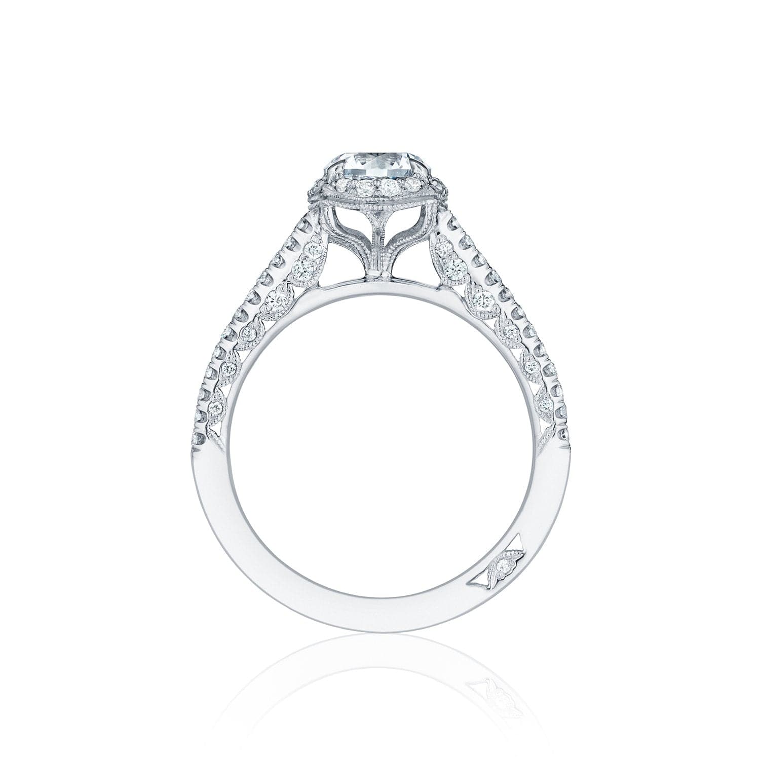 Tacori Engagement Engagement Ring Petite Crescent Halo Engagement Setting 5.5mm / 6.5