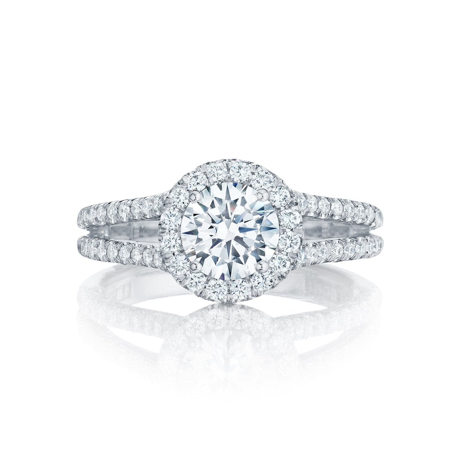 Tacori Engagement Engagement Ring Petite Crescent Halo Engagement Setting