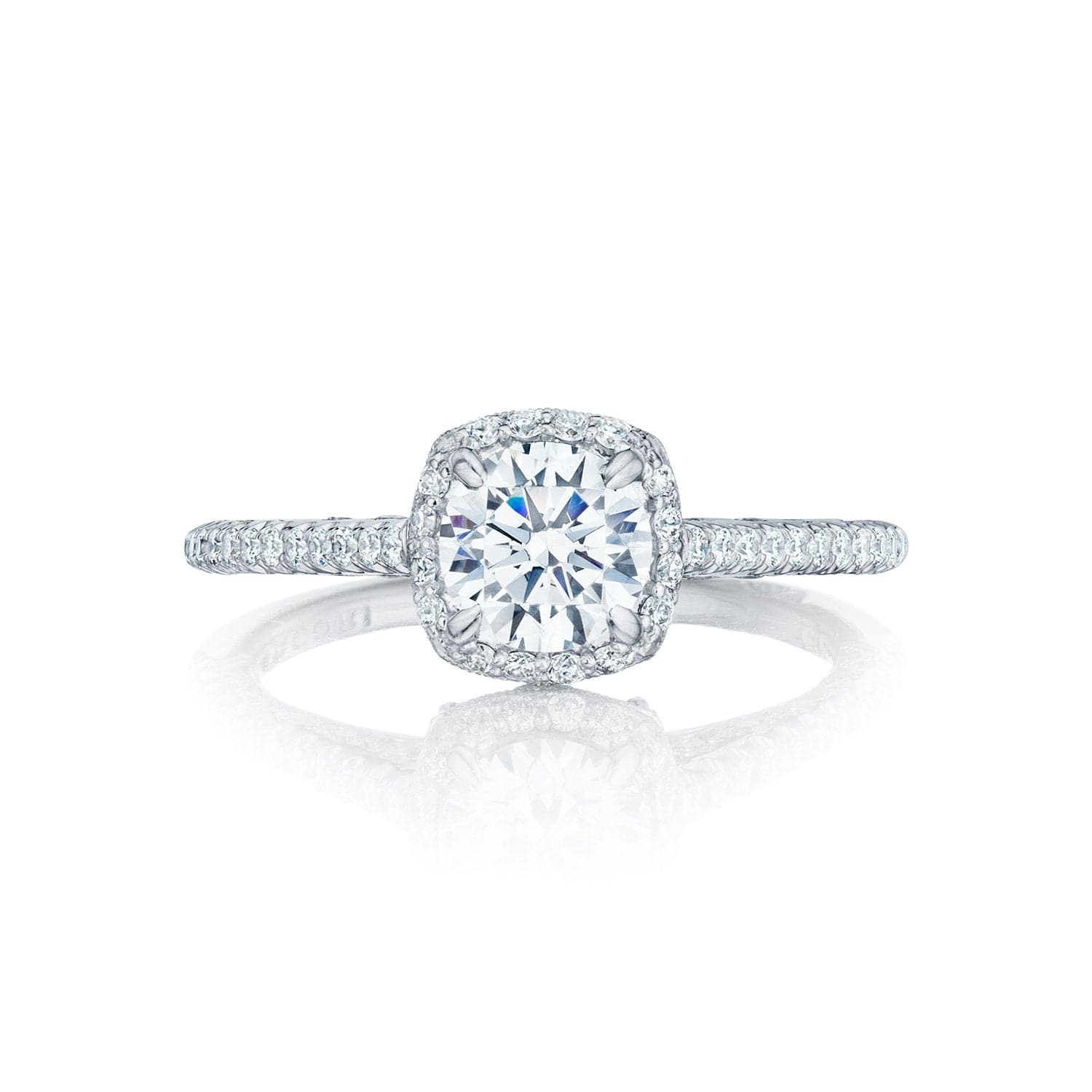 Tacori Engagement Engagement Ring Petite Crescent Halo Engagement Setting 5.5mm / 6.5